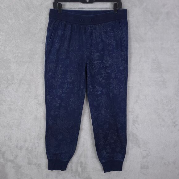 Tommy Bahama Indi Floral Sweatsuit Indigo Pullover Jacket Large & Jogger Small - Picture 12 of 16